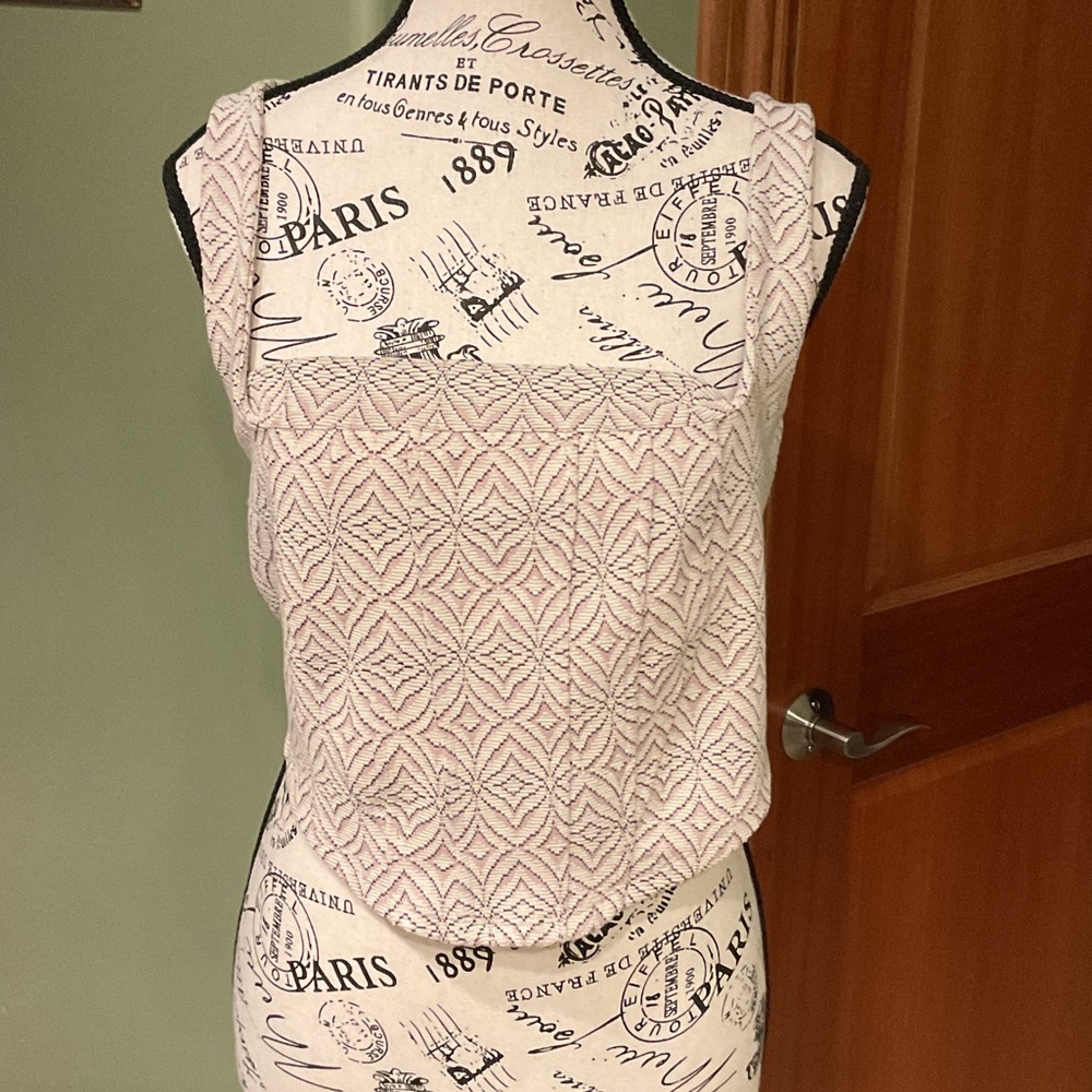 Intimately by Free People Elegant Pink Geometric Women's Tank Top, Sz L